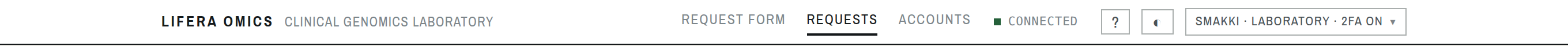The portal top bar